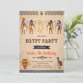Egyptische verjaardagsfeest uitnodigingskaart kaart (Staand voorkant)