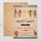 Egyptische verjaardagsfeest uitnodigingskaart kaart (Voorkant / Achterkant)