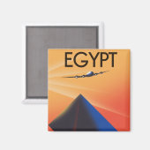 Egyptische vintage reisposter magneet (Voorkant / Achterkant)