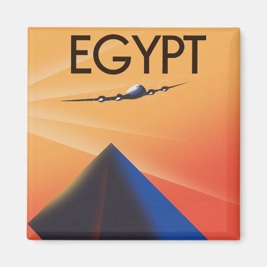 Egyptische vintage reisposter magneet (Voorkant)