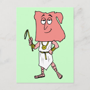 Egyptische Vintage Travel Souvenir Caricature Briefkaart