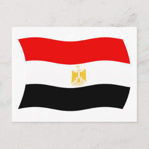 Egyptische Vlag Ansichtkaart Briefkaart