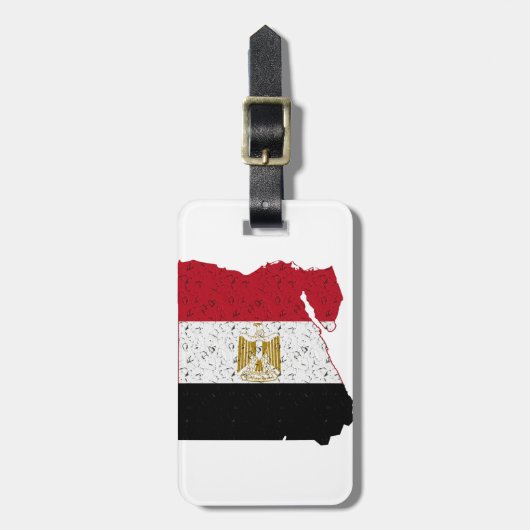 Egyptische vlag bagagelabel (Voorkant verticaal)