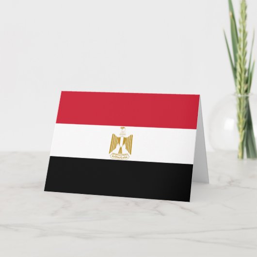 Egyptische vlag bedankkaart (Voorkant)