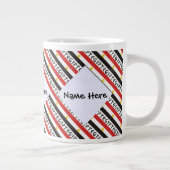 Egyptische vlag betegeld gepersonaliseerd grote koffiekop (Rechts)