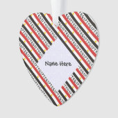 Egyptische vlag betegeld gepersonaliseerd ornament (voorkant)