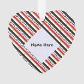 Egyptische vlag betegeld gepersonaliseerd ornament (voorkant)