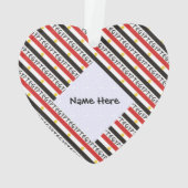 Egyptische vlag betegeld gepersonaliseerd ornament (achterkant)