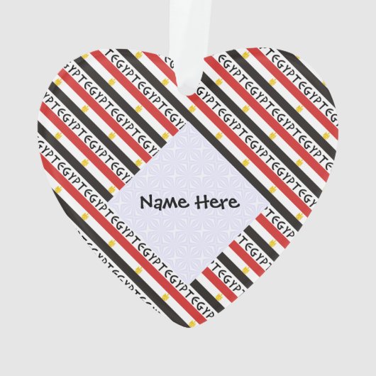 Egyptische vlag betegeld gepersonaliseerd ornament (achterkant)