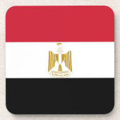 Egyptische vlag bier onderzetter (Voorkant)