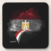 Egyptische vlag bier onderzetter (Voorkant)
