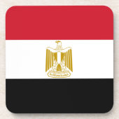 Egyptische vlag bier onderzetter (Voorkant)