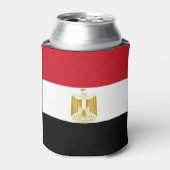 Egyptische vlag blikjeskoeler (Blikje Voorkant)