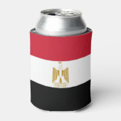 Egyptische vlag blikjeskoeler (Blikje Voorkant)