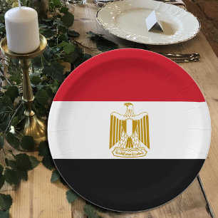 Egyptische vlag borden, feest, sport, egypte papieren bordje