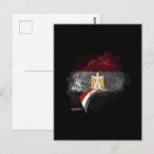 Egyptische vlag briefkaart (Voorkant / Achterkant)