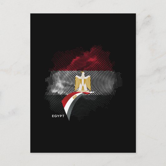 Egyptische vlag briefkaart (Voorkant)
