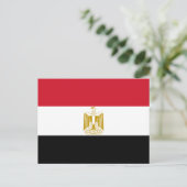 Egyptische vlag briefkaart (Staand voorkant)