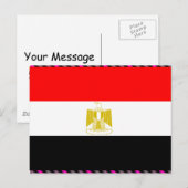 Egyptische vlag briefkaart (Voorkant / Achterkant)