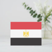 Egyptische vlag briefkaart (Staand voorkant)
