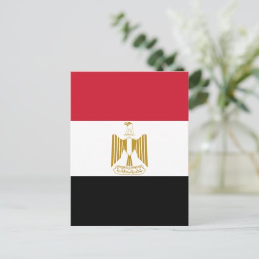 Egyptische vlag briefkaart (Staand voorkant)