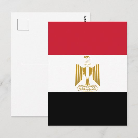 Egyptische vlag briefkaart (Voorkant / Achterkant)