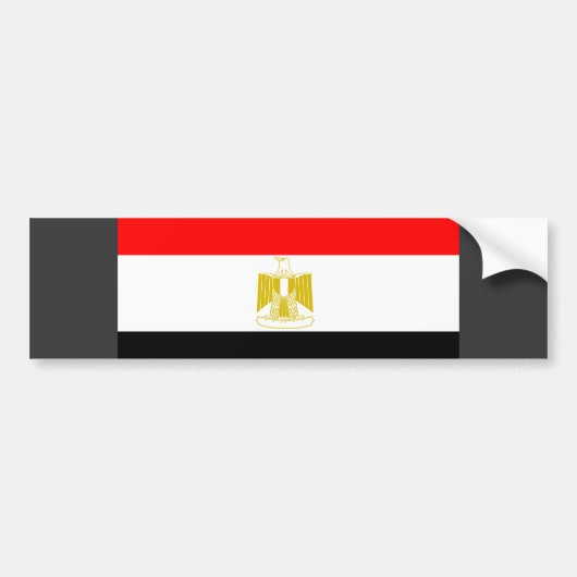 Egyptische vlag bumpersticker (Voorkant)