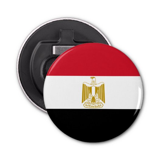 Egyptische vlag button flesopener (Voorkant)