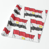 Egyptische vlag cadeaupapier (Uitgerold)