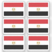 Egyptische vlag Collectie van 6 Sticker (Voorkant)