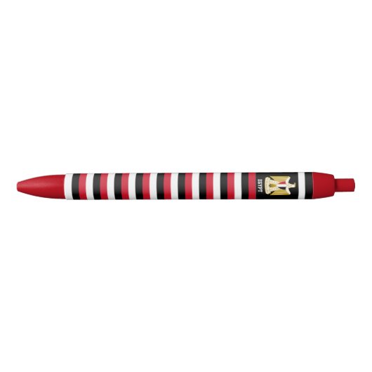Egyptische vlag: Cute Patriotic Zwarte Inkt Pen (Voorkant)