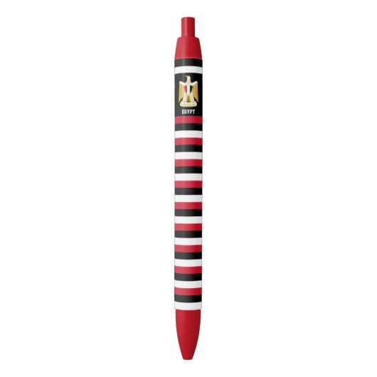 Egyptische vlag: Cute Patriotic Zwarte Inkt Pen (Voorkant Verticaal)