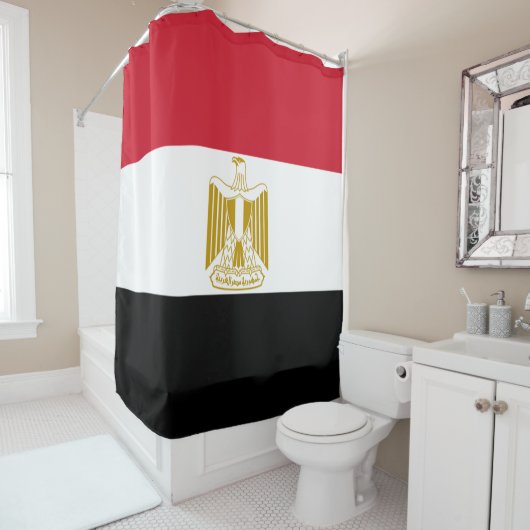 Egyptische vlag douchegordijn (In situ)