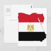 Egyptische vlag EG Briefkaart (Voorkant / Achterkant)