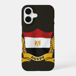 Egyptische Vlag Embleem iPhone 16 Hoesje