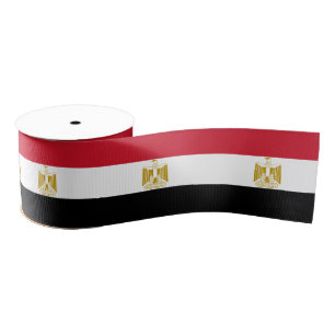 Egyptische vlag en reizen, vakantie/sport grosgrain lint