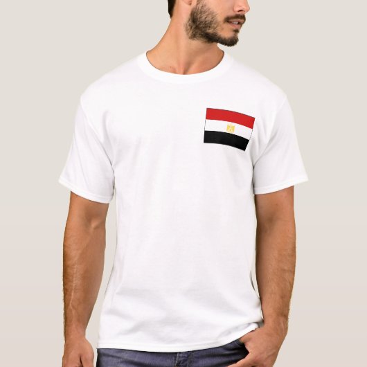 Egyptische vlag en T-Shirt (Voorkant)