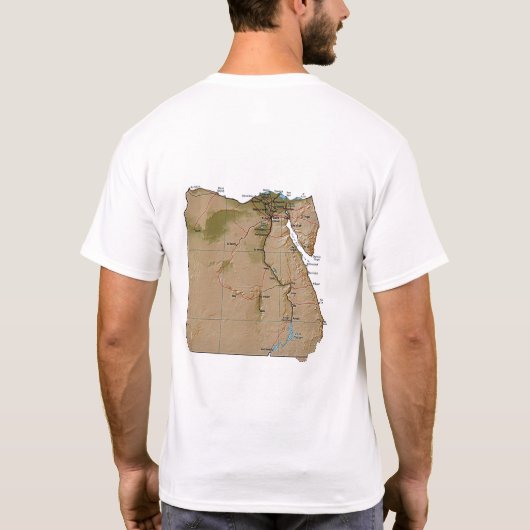 Egyptische vlag en T-Shirt (Achterkant)