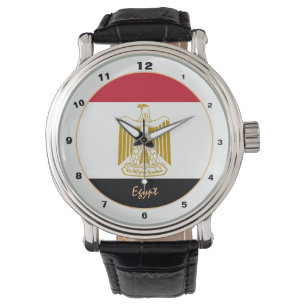 Egyptische vlag en trendy mode Egypte /design watc Horloge