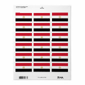 Egyptische vlag etiket (Full Sheet)
