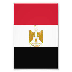 Egyptische vlag foto afdruk