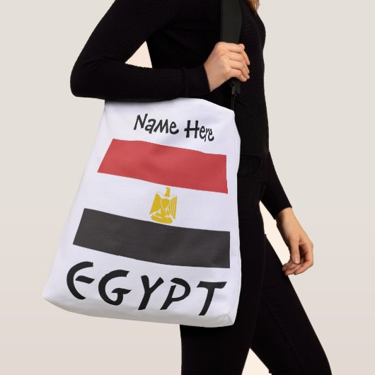 Egyptische vlag gepersonaliseerd crossbody tas (Dichtbij)