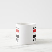 Egyptische vlag gepersonaliseerd espresso kop (Voorkant)