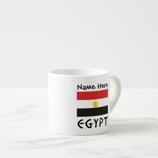 Egyptische vlag gepersonaliseerd espresso kop (Voorkant rechts)