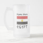 Egyptische vlag gepersonaliseerd matglas bierpul (Links)
