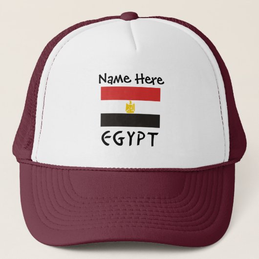 Egyptische vlag gepersonaliseerd trucker pet (Voorkant)