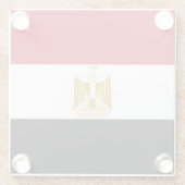 Egyptische vlag glazen onderzetter (Achterkant)