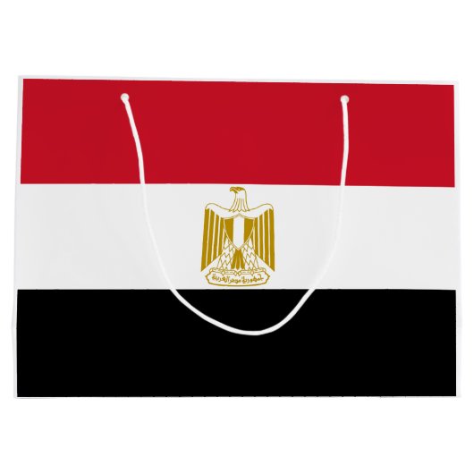 Egyptische vlag groot cadeauzakje (Achterkant)