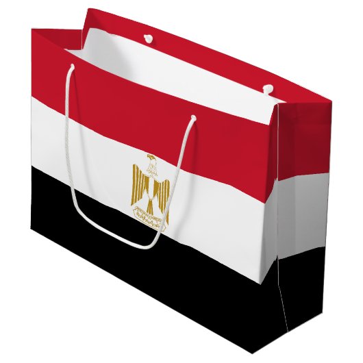 Egyptische vlag groot cadeauzakje (Voorkant Gekanteld)