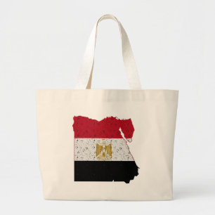 Egyptische vlag grote tote bag